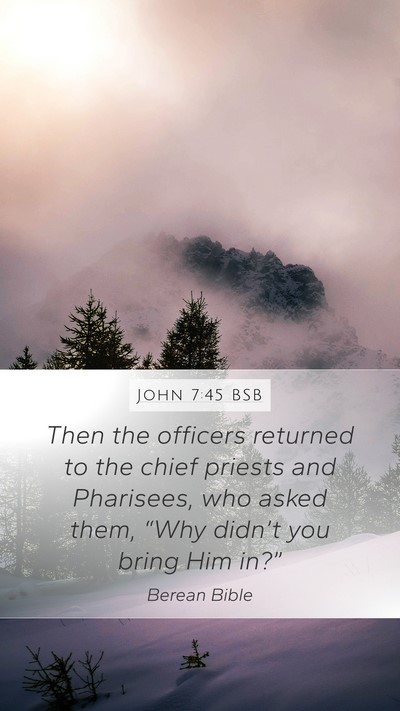 John 7:45 BSB Bible Verse Image