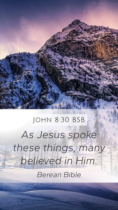 John 8:30 BSB Bible Verse Image