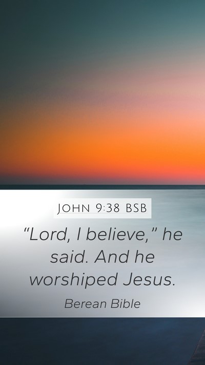 John 9:38 BSB Bible Verse Image