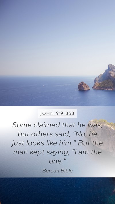 John 9:9 BSB Mobile Phone Wallpaper - Some claimed that he was, but others said, “No, - Mobile Bible Verse Wallpaper