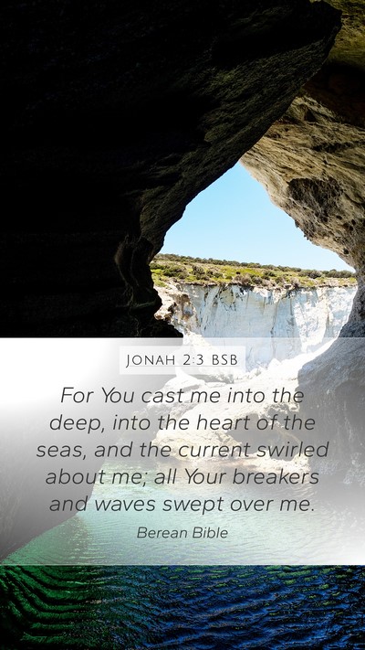 Jonah 2:3 BSB Bible Verse Image