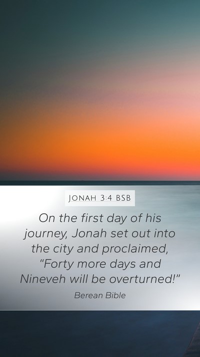 Jonah 3:4 BSB Bible Verse Image