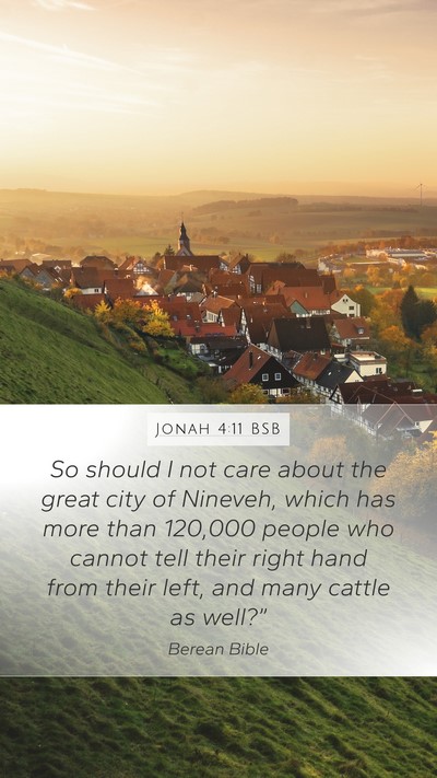 Jonah 4:11 BSB Bible Verse Image