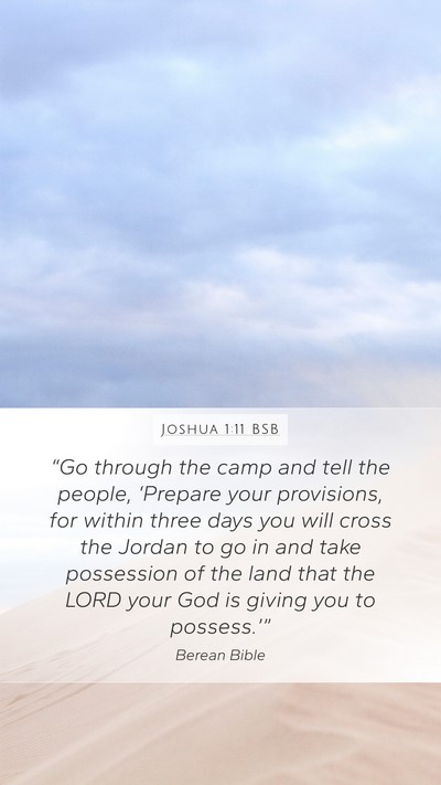 Joshua 1:11 BSB Bible Verse Image