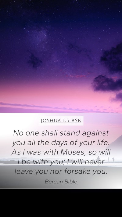Joshua 1:5 BSB Bible Verse Image