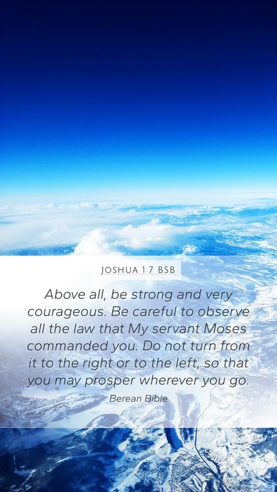 Joshua 1:7 BSB Bible Verse Image
