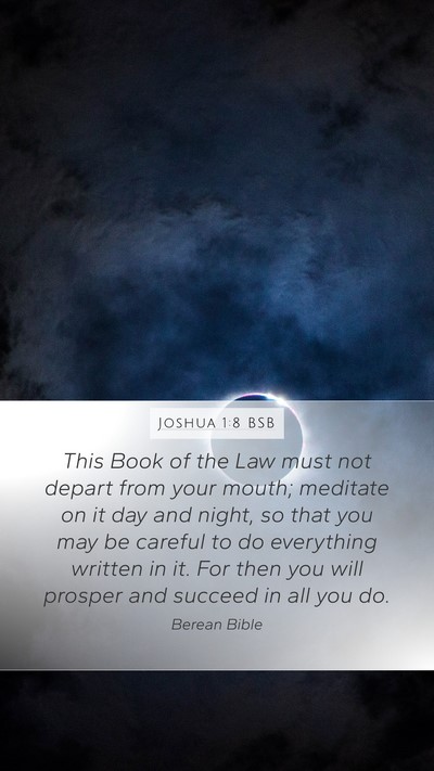Joshua 1:8 BSB Bible Verse Image