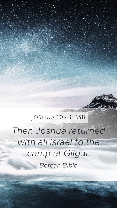 Joshua 10:43 BSB Bible Verse Image