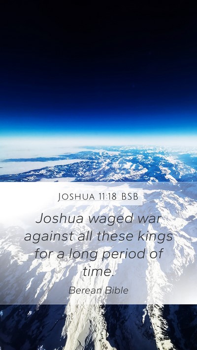 Joshua 11:18 BSB Bible Verse Image