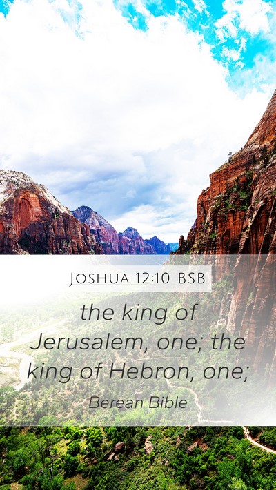 Joshua 12:10 BSB Bible Verse Image