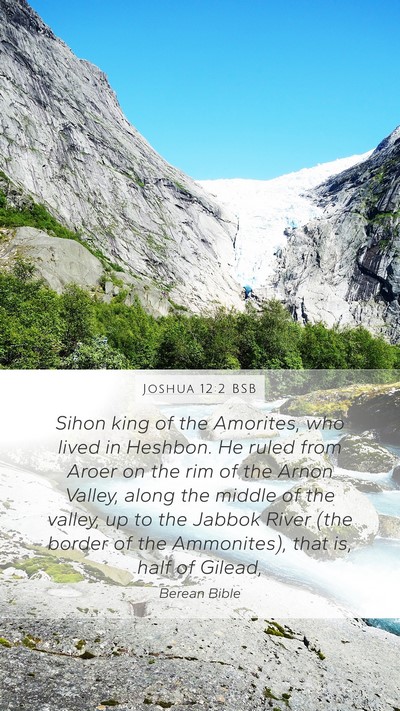 Joshua 12:2 BSB Bible Verse Image