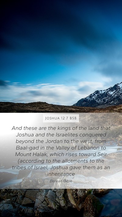 Joshua 12:7 BSB Bible Verse Image