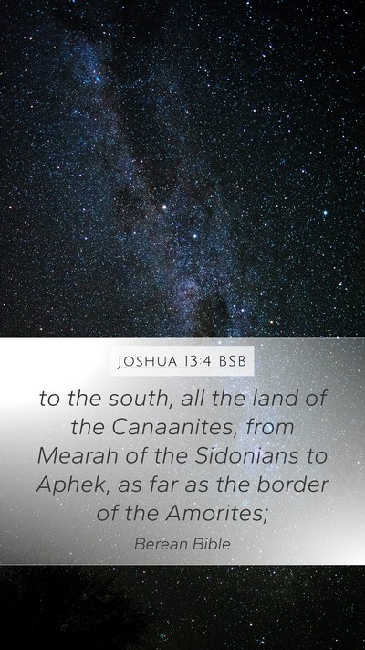 Joshua 13:4 BSB Bible Verse Image