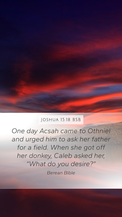 Joshua 15:18 BSB Bible Verse Image