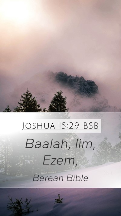 Joshua 15:29 BSB Mobile Phone Wallpaper - Baalah, Iim, - Mobile Bible Verse Wallpaper