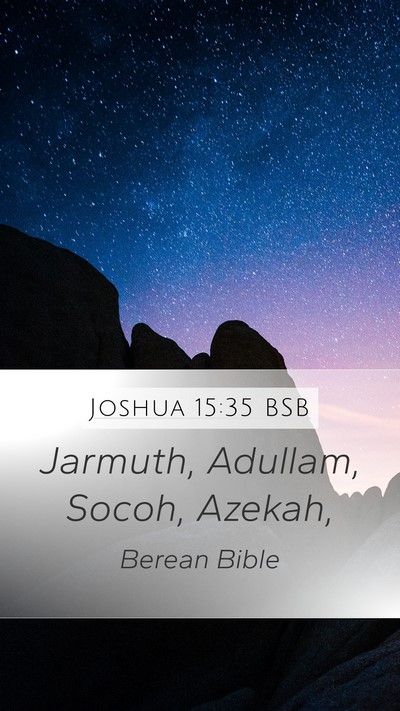 Joshua 15:35 BSB Bible Verse Image