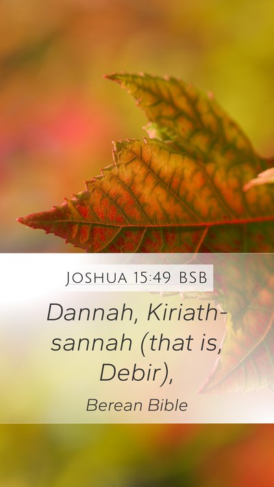 Joshua 15:49 BSB Bible Verse Image