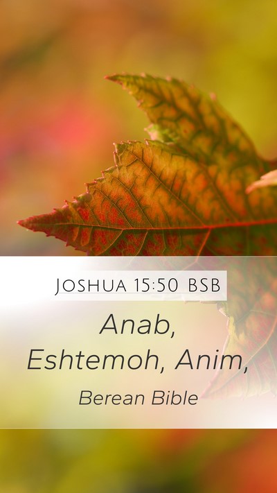 Joshua 15:50 BSB Bible Verse Image