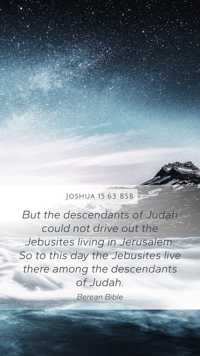 Joshua 15:63 BSB Bible Verse Image