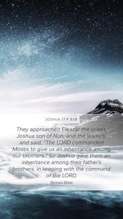 Joshua 17:4 BSB Bible Verse Image