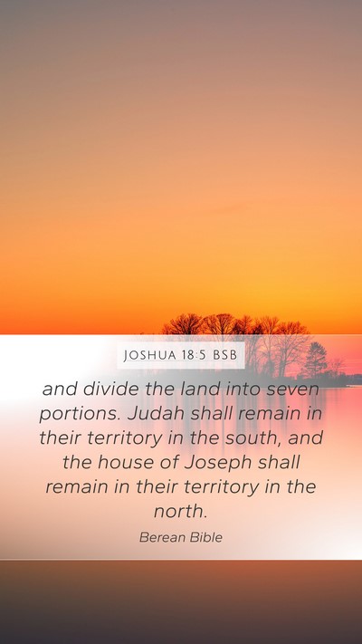 Joshua 18:5 BSB Bible Verse Image
