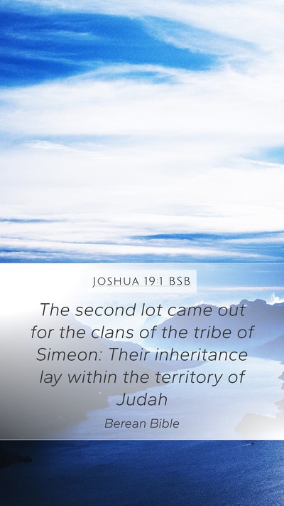 Joshua 19:1 BSB Bible Verse Image