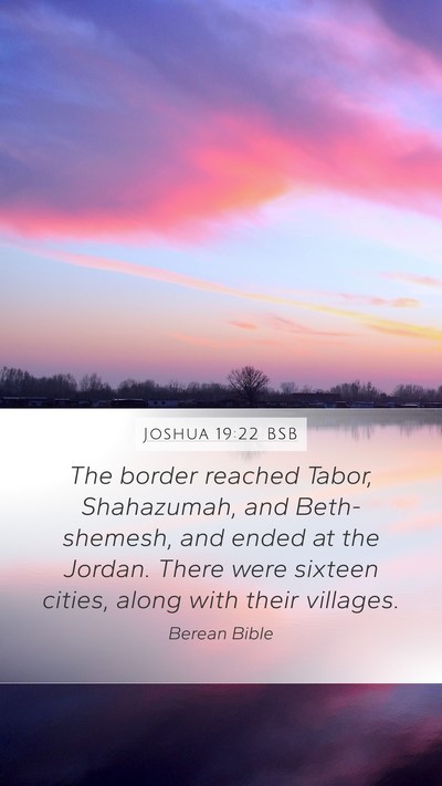 Joshua 19:22 BSB Bible Verse Image
