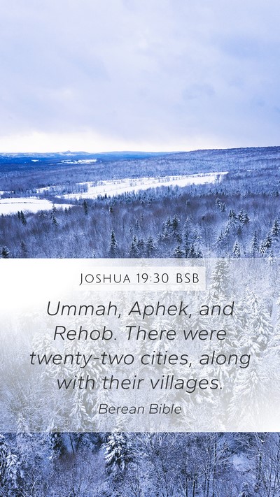 Joshua 19:30 BSB Bible Verse Image