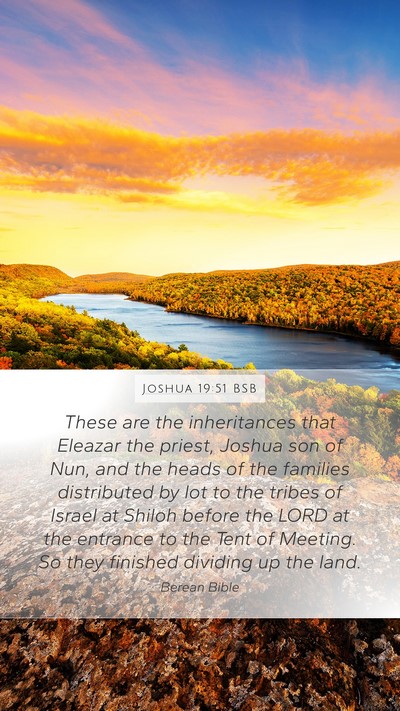 Joshua 19:51 BSB Bible Verse Image
