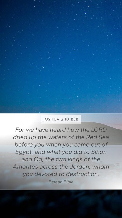 Joshua 2:10 BSB Bible Verse Image