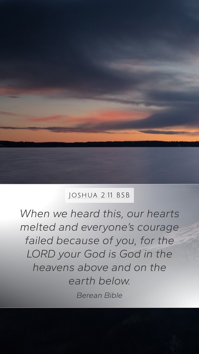 Joshua 2:11 BSB Bible Verse Image