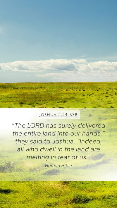 Joshua 2:24 BSB Bible Verse Image