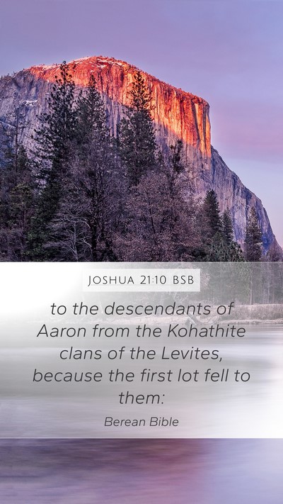 Joshua 21:10 BSB Bible Verse Image