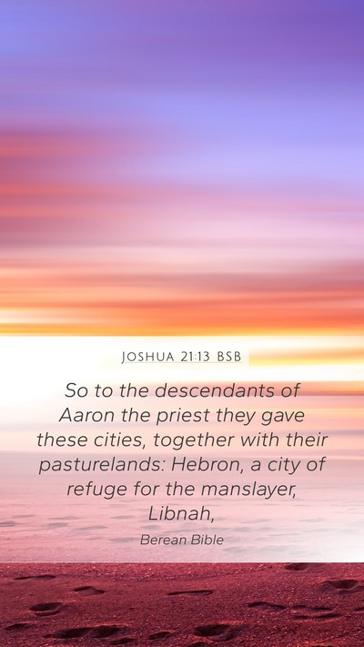 Joshua 21:13 BSB Bible Verse Image