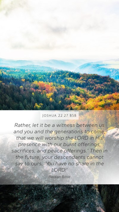 Joshua 22:27 BSB Bible Verse Image
