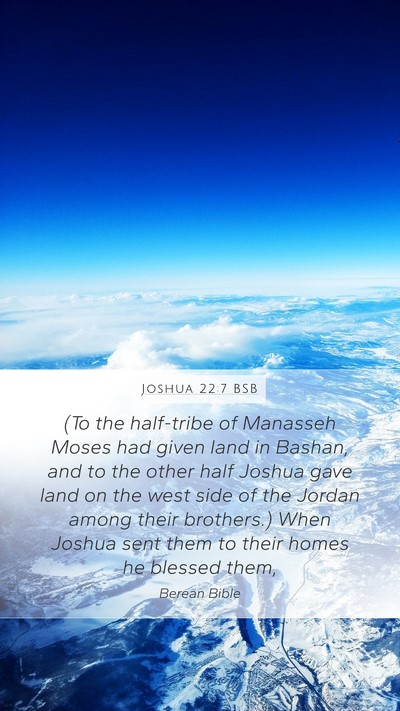 Joshua 22:7 BSB Bible Verse Image