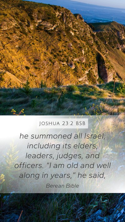 Joshua 23:2 BSB Bible Verse Image