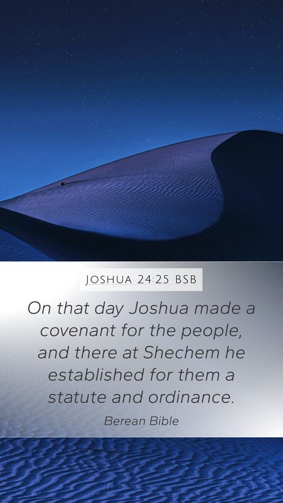 Joshua 24:25 BSB Bible Verse Image