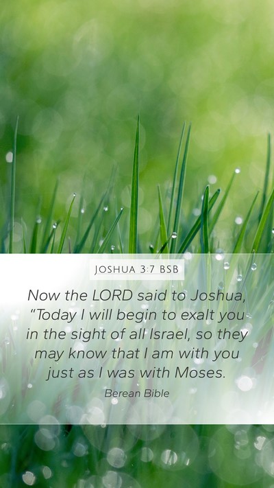 Joshua 3:7 BSB Bible Verse Image