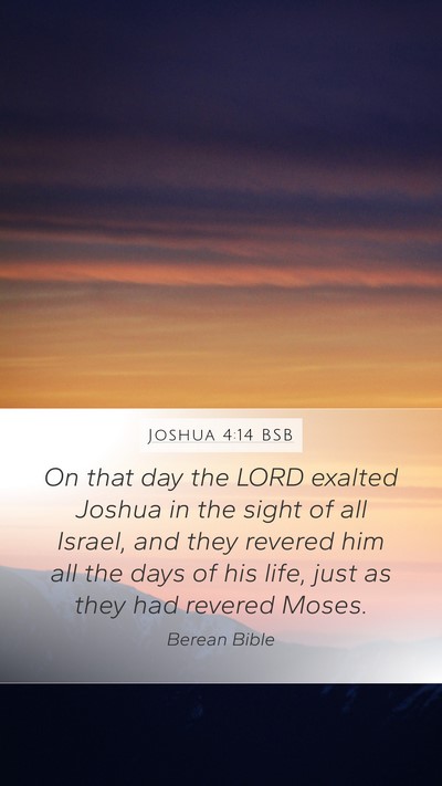 Joshua 4:14 BSB Bible Verse Image