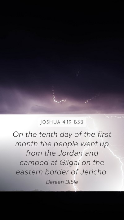 Joshua 4:19 BSB Bible Verse Image