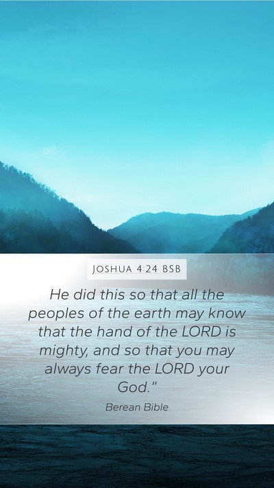 Joshua 4:24 BSB Bible Verse Image