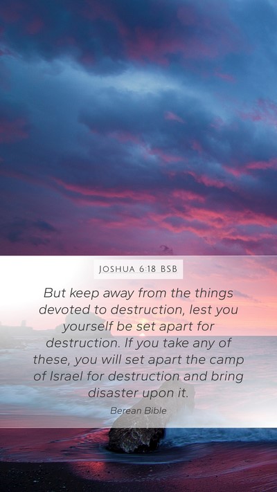 Joshua 6:18 BSB Bible Verse Image