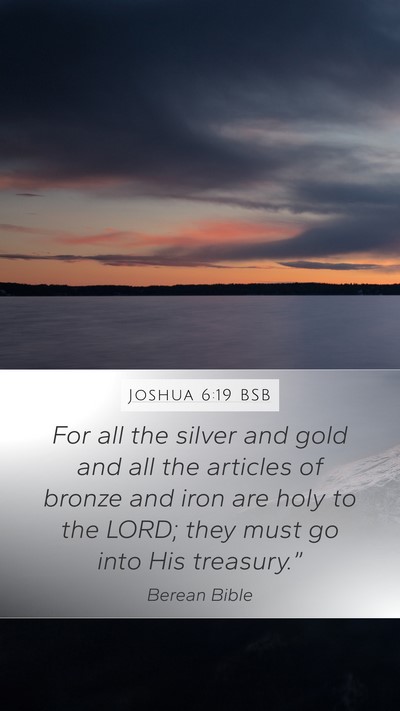 Joshua 6:19 BSB Bible Verse Image