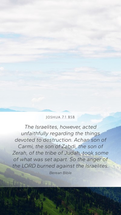 Joshua 7:1 BSB Bible Verse Image