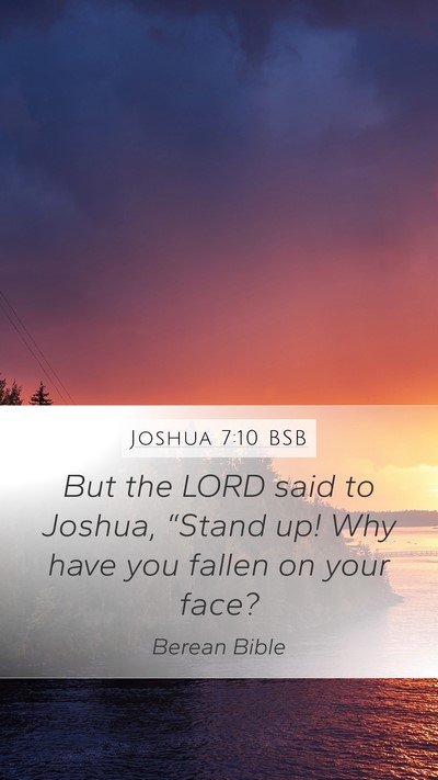 Joshua 7:10 BSB Bible Verse Image