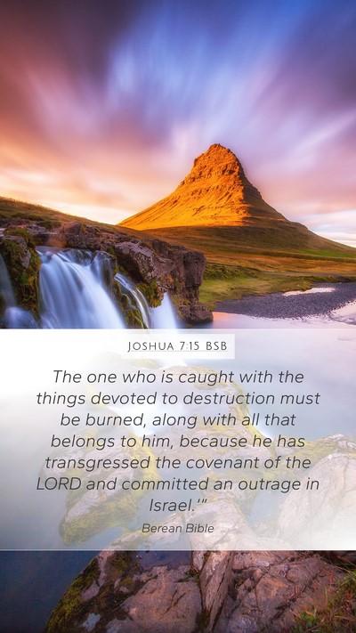 Joshua 7:15 BSB Bible Verse Image
