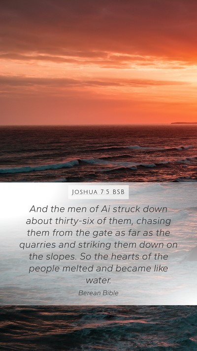 Joshua 7:5 BSB Bible Verse Image