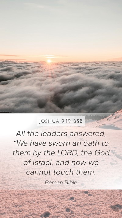 Joshua 9:19 BSB Mobile Phone Wallpaper - All the leaders answered, “We have sworn an - Mobile Bible Verse Wallpaper