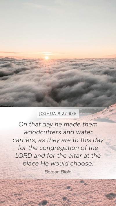 Joshua 9:27 BSB Bible Verse Image
